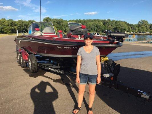 Boat on trailer