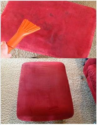 Before & After Ottoman Cleaning