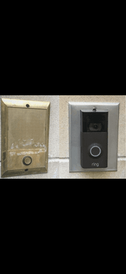 Before & After ring door bell install