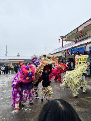 Lion dance for Lunar New Year celebration Jan 2023