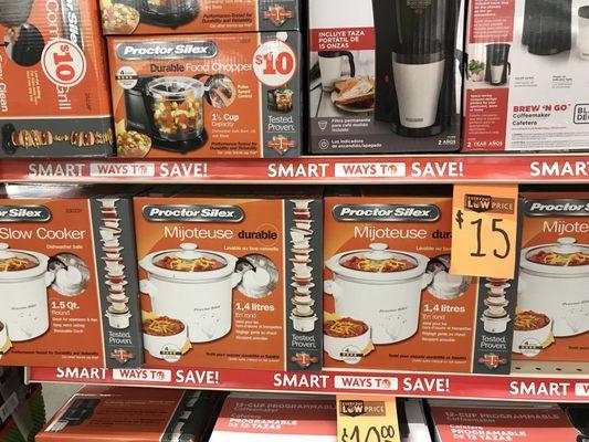 Pricey for off brands plus the small size crockpots like this one aren't worth it unless u making small batch of soup /pasta