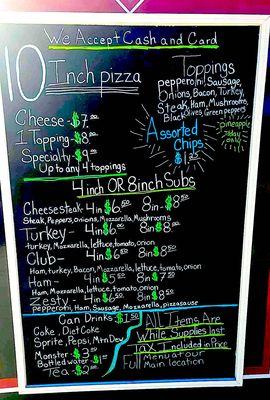 Food Truck Menu