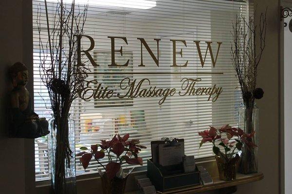 My office is located inside Renew Elite Massage Therapy