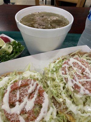 Pozole and Tostadas- yum!