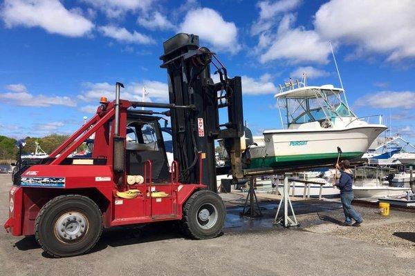 We have two 15,000 lb. Fork Lifts in the yard