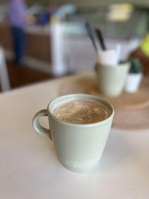 Turkish coffee with vanilla gelato scoop