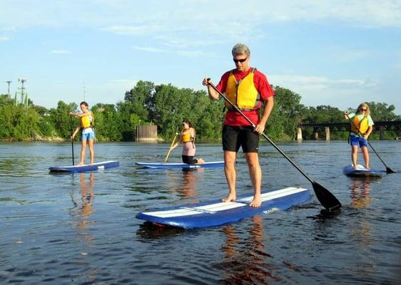 Paddling downriver