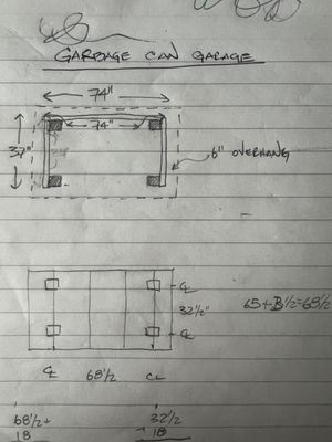 Conceptual plan design of trash bins outdoor storage to protect bins from bear infiltration