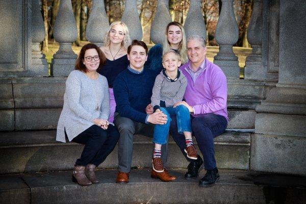 Family portrait at Highland Park, in Pittsburgh