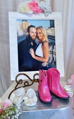 Photos in beautiful frames add that personal touch to any event