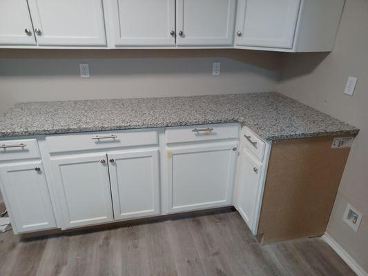 Cabinets and counter tops