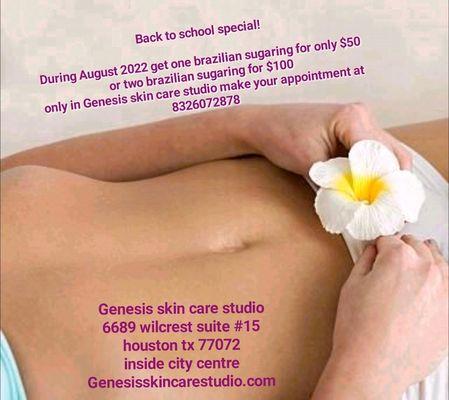 August special brazilian sugaring