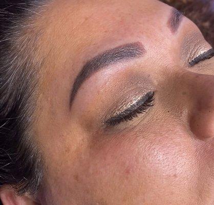 Healed Results of Ombre Powder Brow 12 Weeks after initial procedure