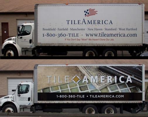 24' Box truck removal and install for Tile America