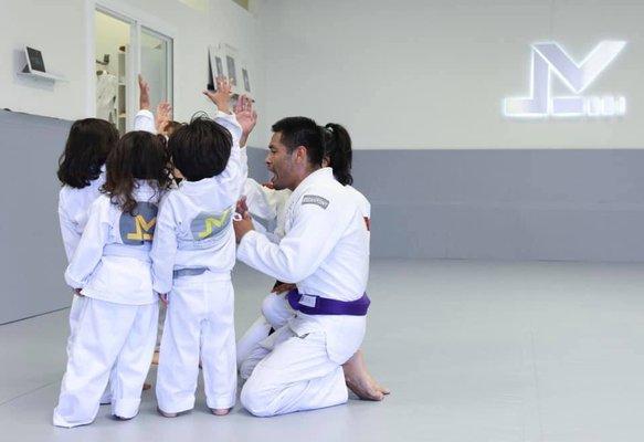 Children ages 2-5 in our Tiny Champs Martial Arts Program. Improve balance, coordination and overall strength!