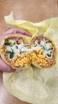 Chile Relleno Burrito with Rice