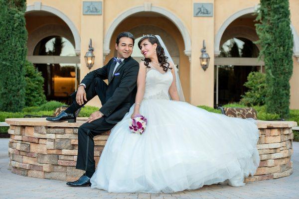 Hilton Lake Las Vegas wedding couple