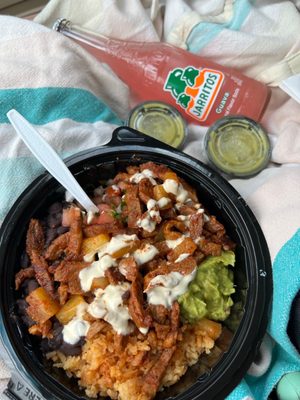 Al Pastor BOWL with Guava Jarritos