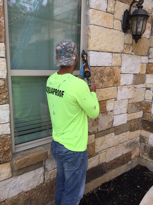 Caulking residential windows