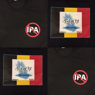 Ambacht Brewery is proud that they DON'T make an IPA!  Now they have the T-shirt to prove it!