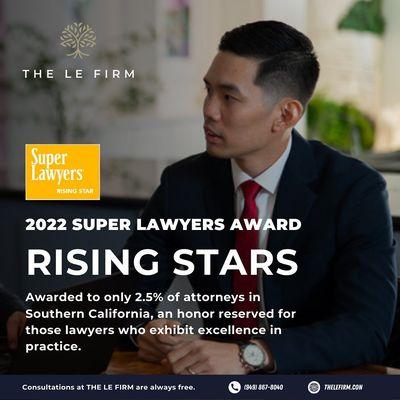 Super Lawyers Rising Star 2022 - Harrison Le, Esq.