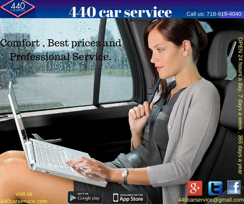 440 car service working for your trip more comfortable. 440carservice.com o call 718-919-4040