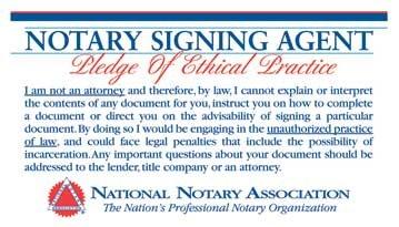 Notary Signing Pledge