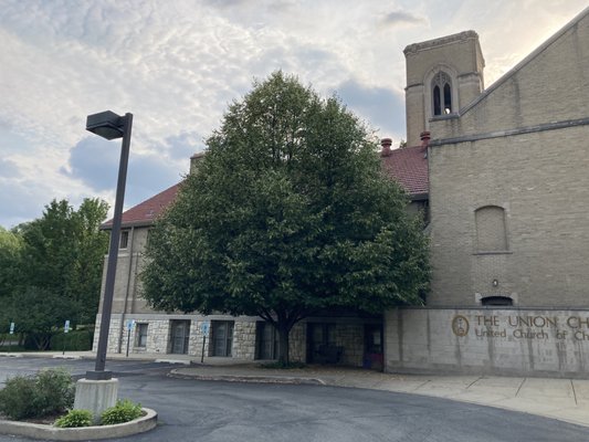 Front side of the church in the main drive circle