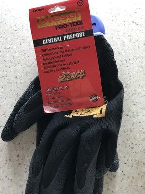 The gloves I bought for working on the boat.