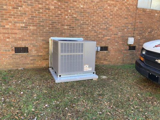 New Package unit Air conditioning Equipment Installation