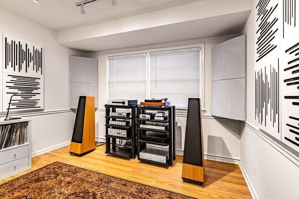 Dedicated listening room with high-performance equipment.