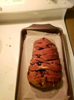 Triple chocolate breaded bread.