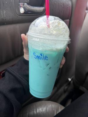 blue raspberry redbull italian soda.