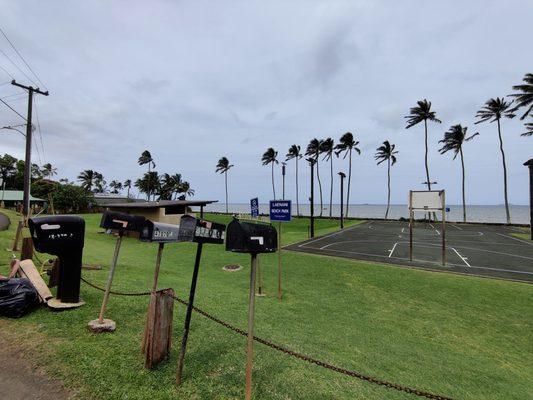 All of the mailboxes share the same address as this Beach Park: 47-053 Laenani Drive in Kahalu'u, Oahu, Hawai'i