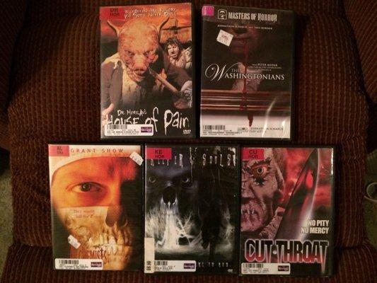 Picked these up for ten cents each...at a gas station. Great buys for fans of direct-to-video horror trash!