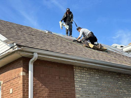 Shingle roofing install