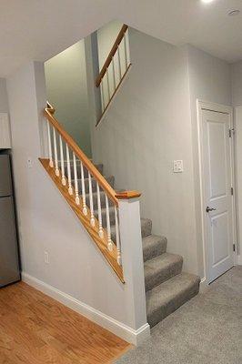 Belmont basement renovation, staircase