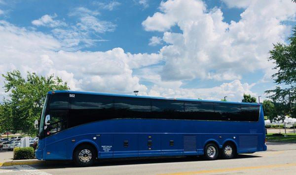 Beautiful photo of one of our buses out on a tour!