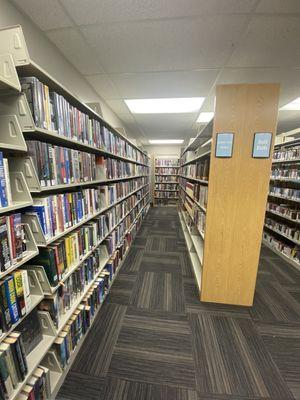 Library interior - science fiction and fantasy section