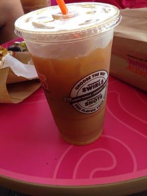 Pumpkin iced coffee