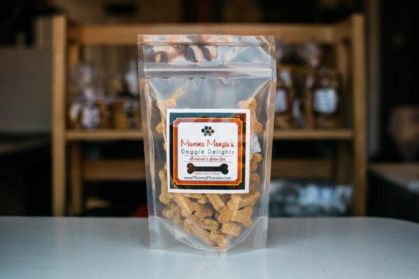 Momma Monzie's Mini Treats - great for training treats and for smaller dogs. Available in four flavors.