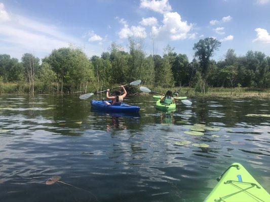 First-time kayaking