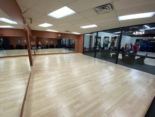 Separate private lessons dance floor