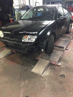 Front end collision