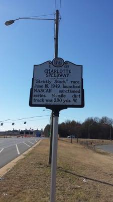 Charlotte Speedway Historical Marker