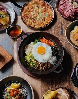 Classic Korean favorites like LOVE's bibimbap