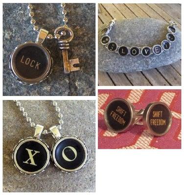 vintage typewriter key jewelry