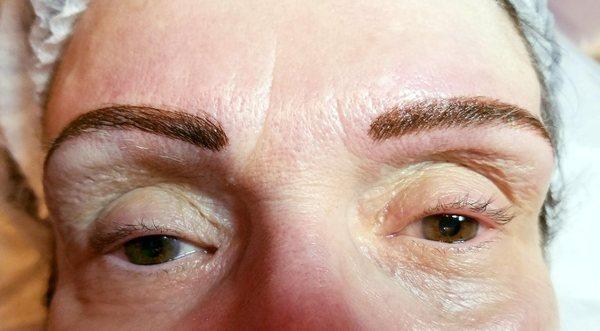 After first microblading appointment.