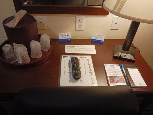 Desk area in King Accessible room.