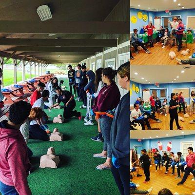 Lifeguard training includes CPR/AED and first aid training.